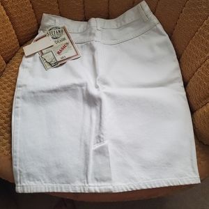 Stefano white jean skirt
